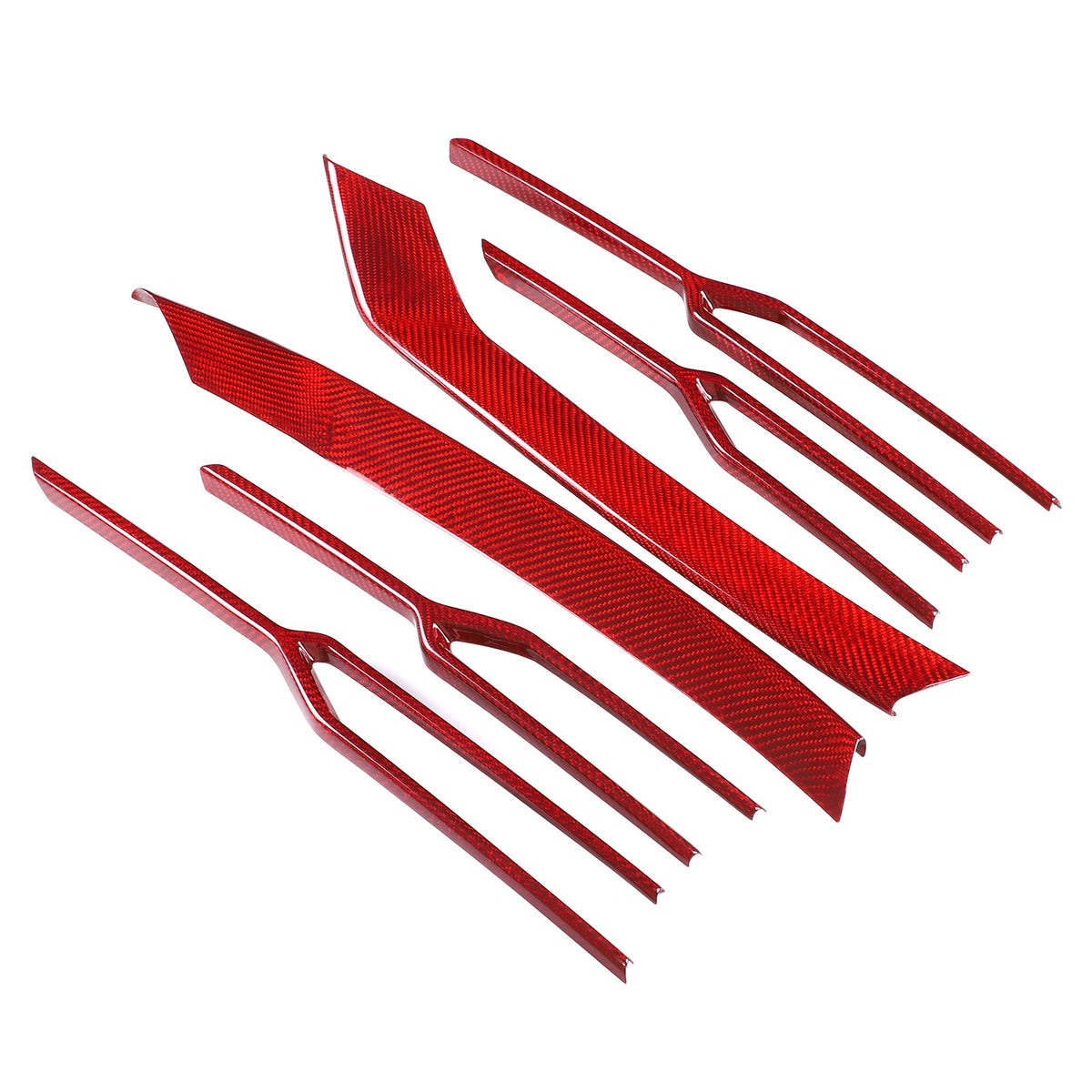 Red Real Carbon Fiber Front Grille Strip Trim For Lamborghini Urus 2018-2021 5
