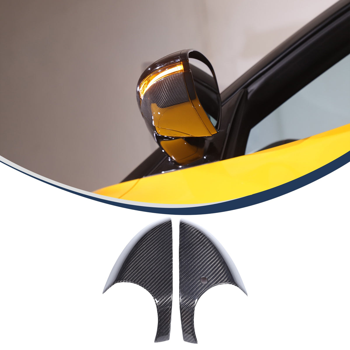 Real Carbon Fiber Exterior Rearview Mirror Base Trim For Lotus Emira 21-23 US 15