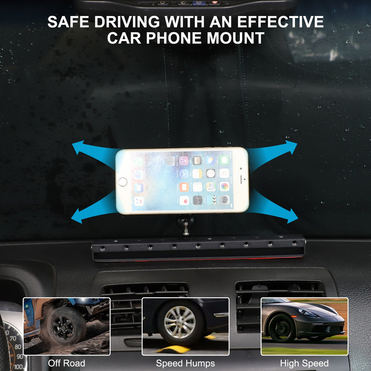 Magnetic Multifunctional Phone Holder Bracket For Hummer H3 2005-2009 8