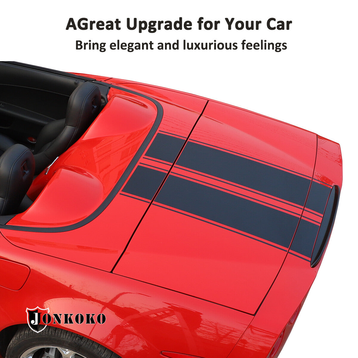 6PCS Hood Blackout Vinyl Decal Sticker Exterior For Corvette C6 2005-2013 US 4