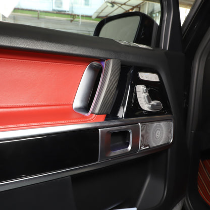 Carbon Fiber Inner Door Armrest Stripe Cover For Mercedes Benz G Class 19-20 7