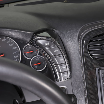 Real Carbon Fiber Dashboard Speedometer Side Cover Trim For Corvette C6 05-13US 8