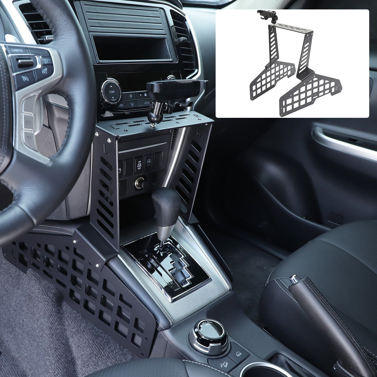 Center Console Molle Panel Digital Device Mount For Mitsubishi L200 Triton 19-23 3