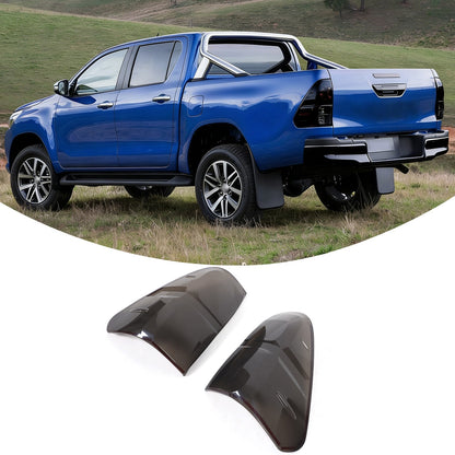 Smoked Black Rear Tail Light Guard Cover Trim Bezel For Toyota Hilux 2015-2019 2