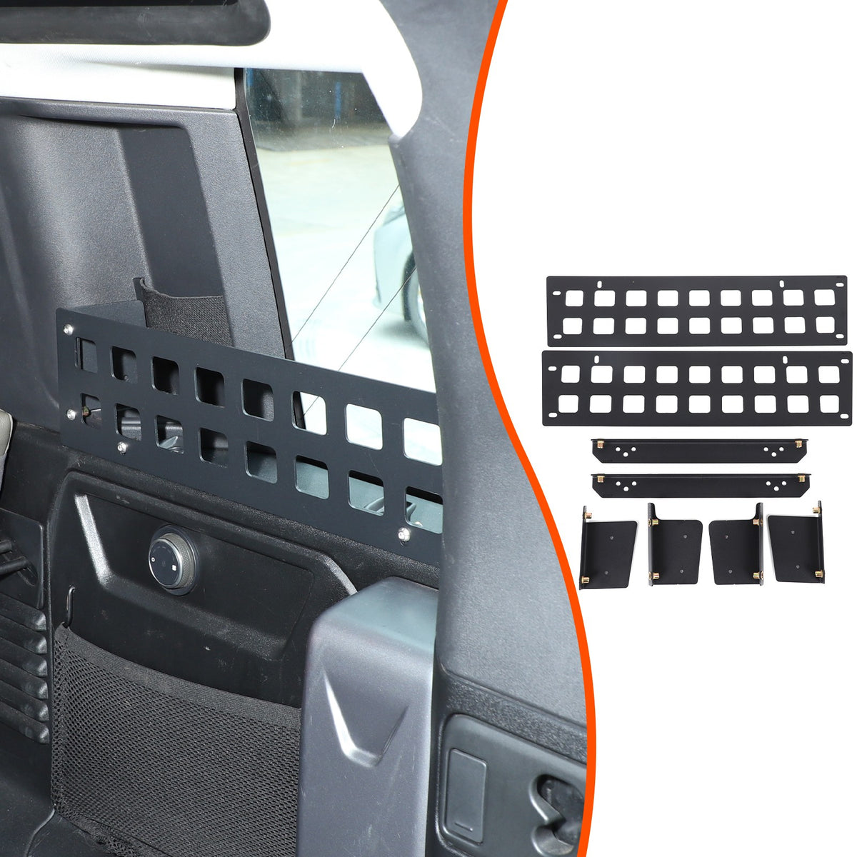 Trunk Side Window Storage Fence Molle Panel For LR Defender L663 110 20+ US 12