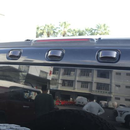 Smoked Blackout Tail Light Roof Light Marker Trim Set For Hummer H2 2003-09 9