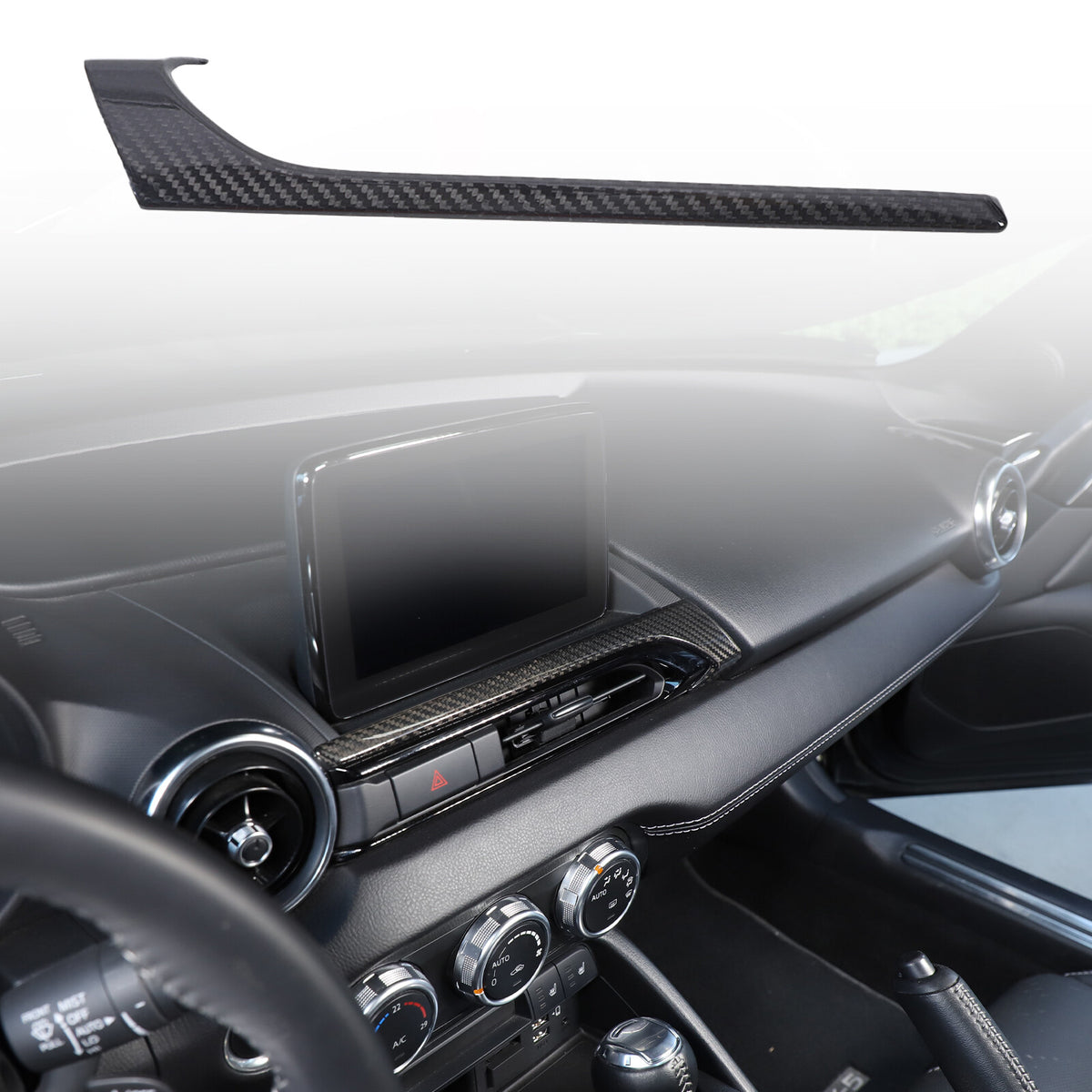 Real Carbon Fiber Center Console air outlet Trim Cover For Mazda MX-5 Miata 16+ 9