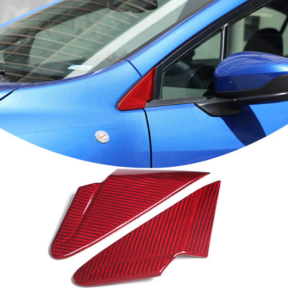 Red Real Carbon Fiber Front A-Pillar Triangle Trim For Subaru WRX Levorg 2022+ 6