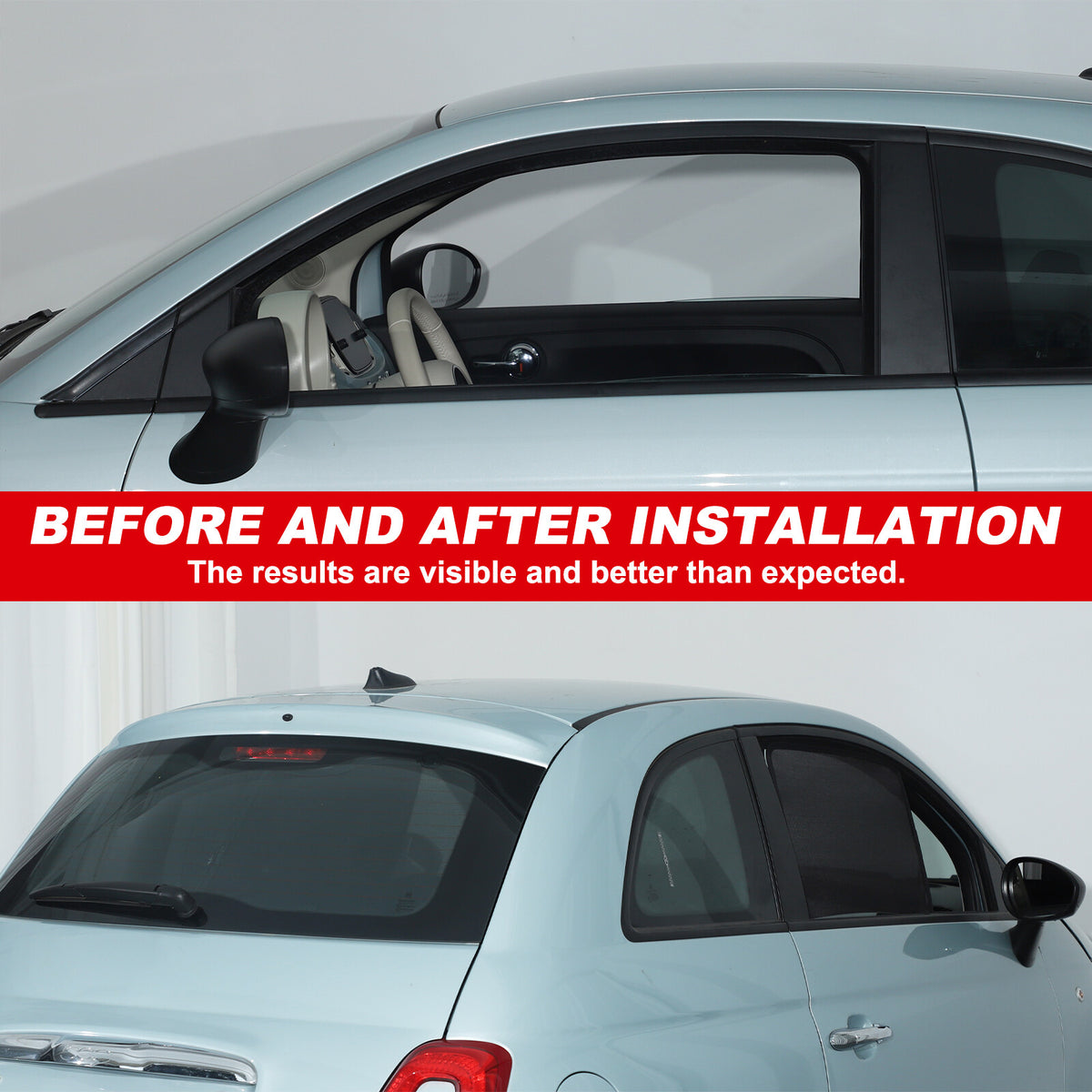 Full Window Screen Full Window Screen Trim Cover For Fiat 500/Abarth 595 695 16+ 21