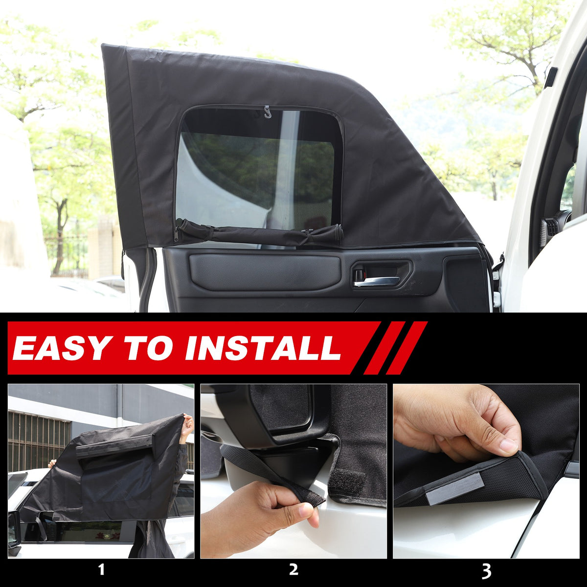 Front Window Vent Visor Sun Shade Cover For Toyota Land Cruiser Prado LC250 24+ 6