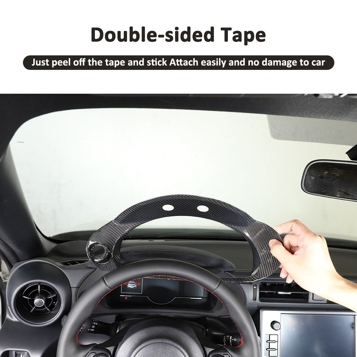 Real Carbon Fiber Tachometer Frame Cover Trim For GR86/Subaru BRZ 2022-24 US 3
