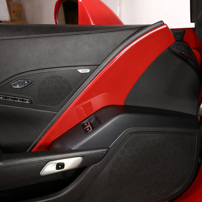 Sports Red ABS Interior Decoration Cover Trim Kit For Corvette C7 2014-19 - Styles 1-5 36