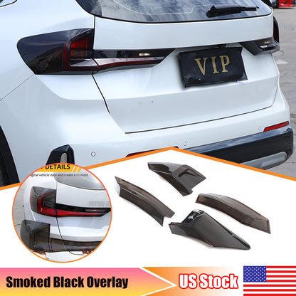 Smoked Black Rear Tail Light Guard Decor Cover Trim For BMW X1 iX1 U11 2023+ US 1