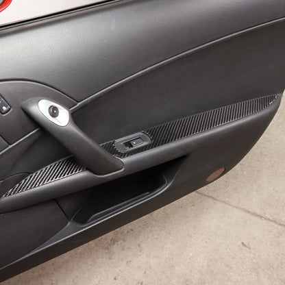Carbon Fiber soft Door armrest panel Cover sticker Trim For Corvette C6 2005-13 8