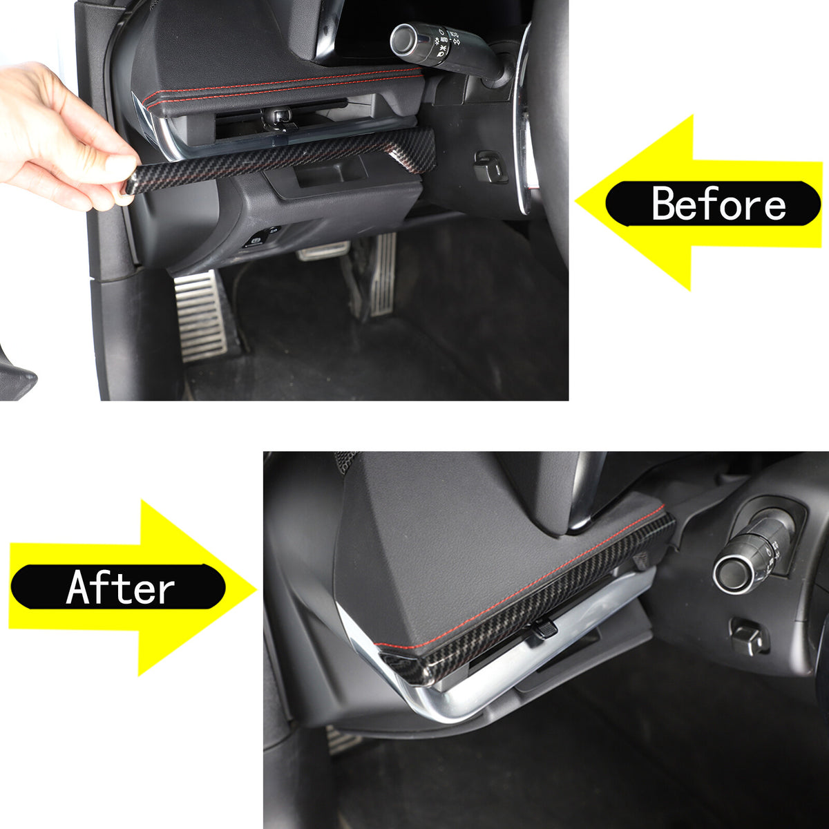 Carbon Fiber ABS Interior Full Decor Cover Trim Kit For Corvette C8 2020-2025 - Styles 51-55 12