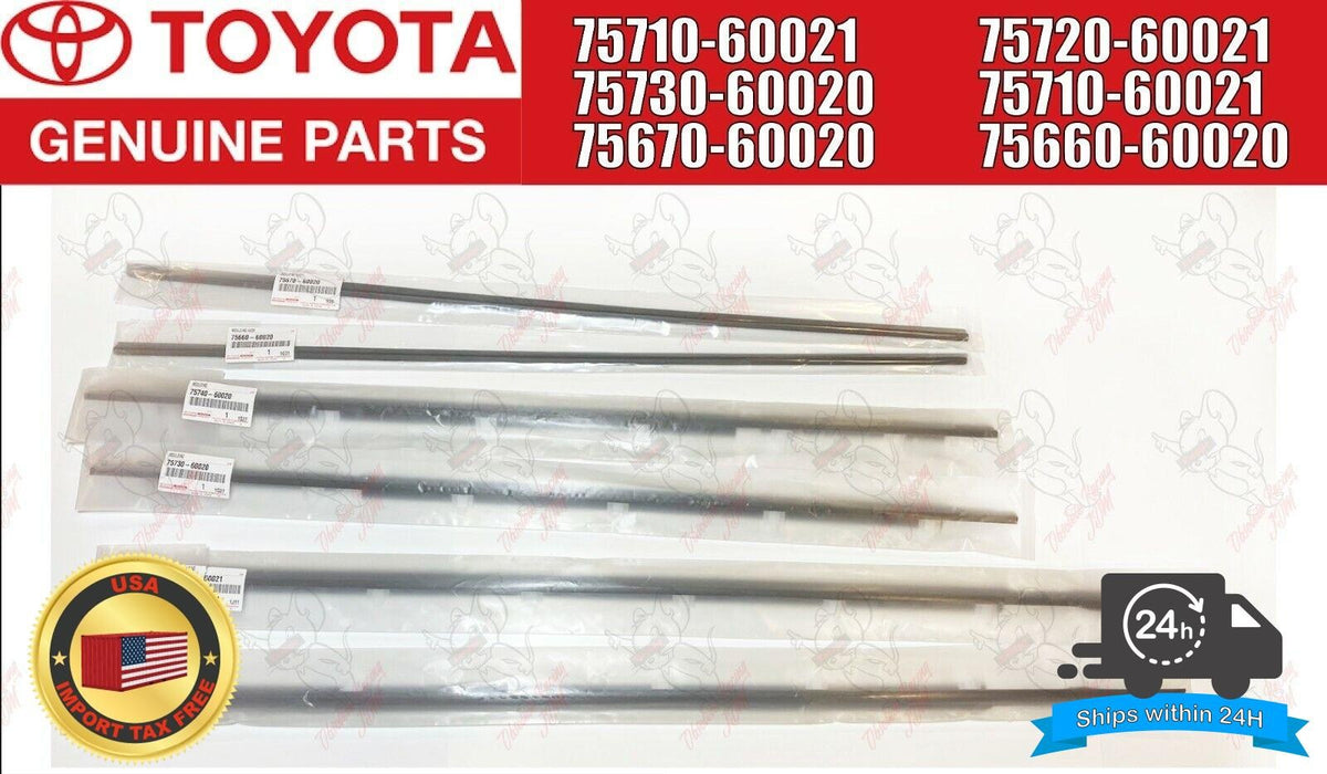 Toyota Genuine Land Cruiser FJ80 FZJ80 Front & Rear & Quarter Door Belt Moulding 1