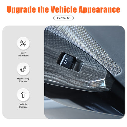 Black Grain Window Lift Switch Button Trim Frame For BMW 7 Series G70 2023-2025 20