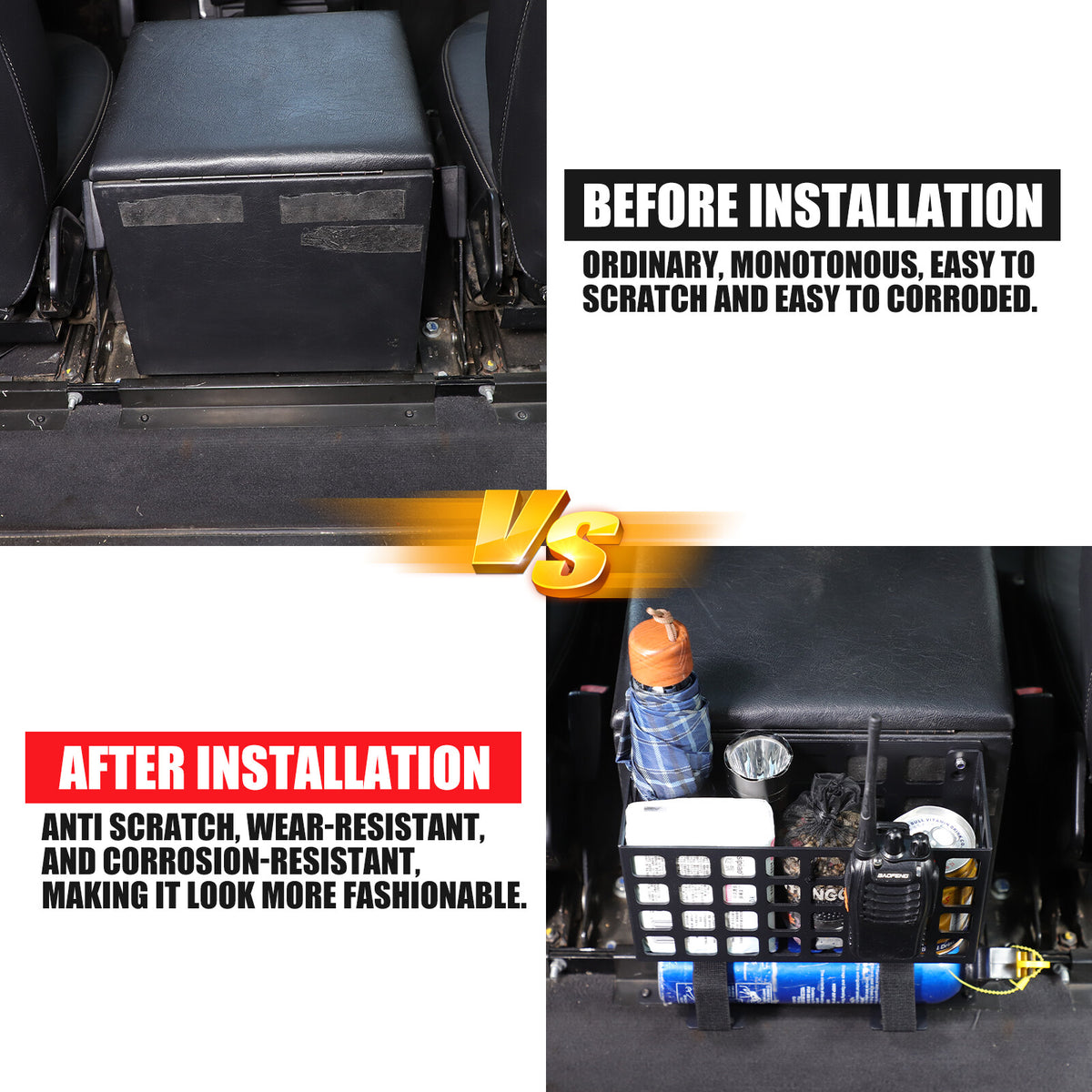 Rear Armrest Storage Box Fire Extinguisher Bracket For LR Defender L316 2004-18 2
