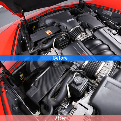 Real Dry Carbon Fiber Intake Manifold Cover Engine Set For Corvette C6 2005-13 20