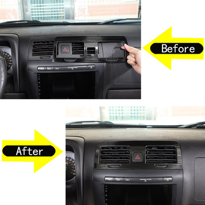 Black Steel Central Control Air Outlet Cover Trim For Hummer H3 2005-2009 7