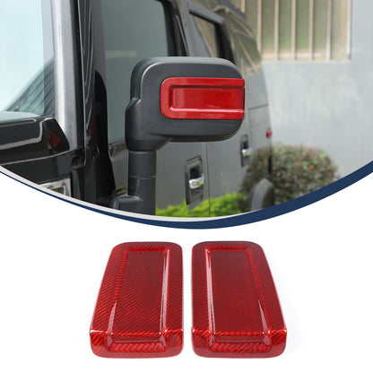 Red Real Carbon Fiber Exterior Rearview Mirror Groove Trim for Hummer H2 2003-09 2