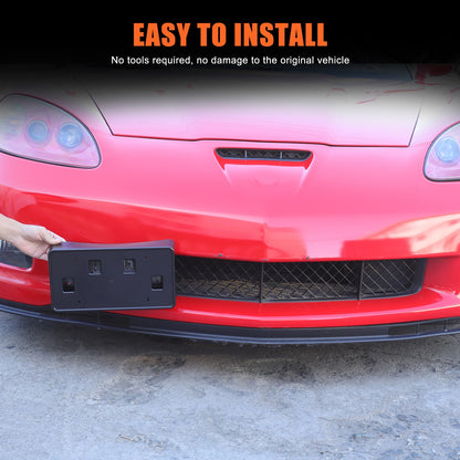 Carbon Fiber Front License Plate Bracket Holder For Corvette C6 05-13 US 8