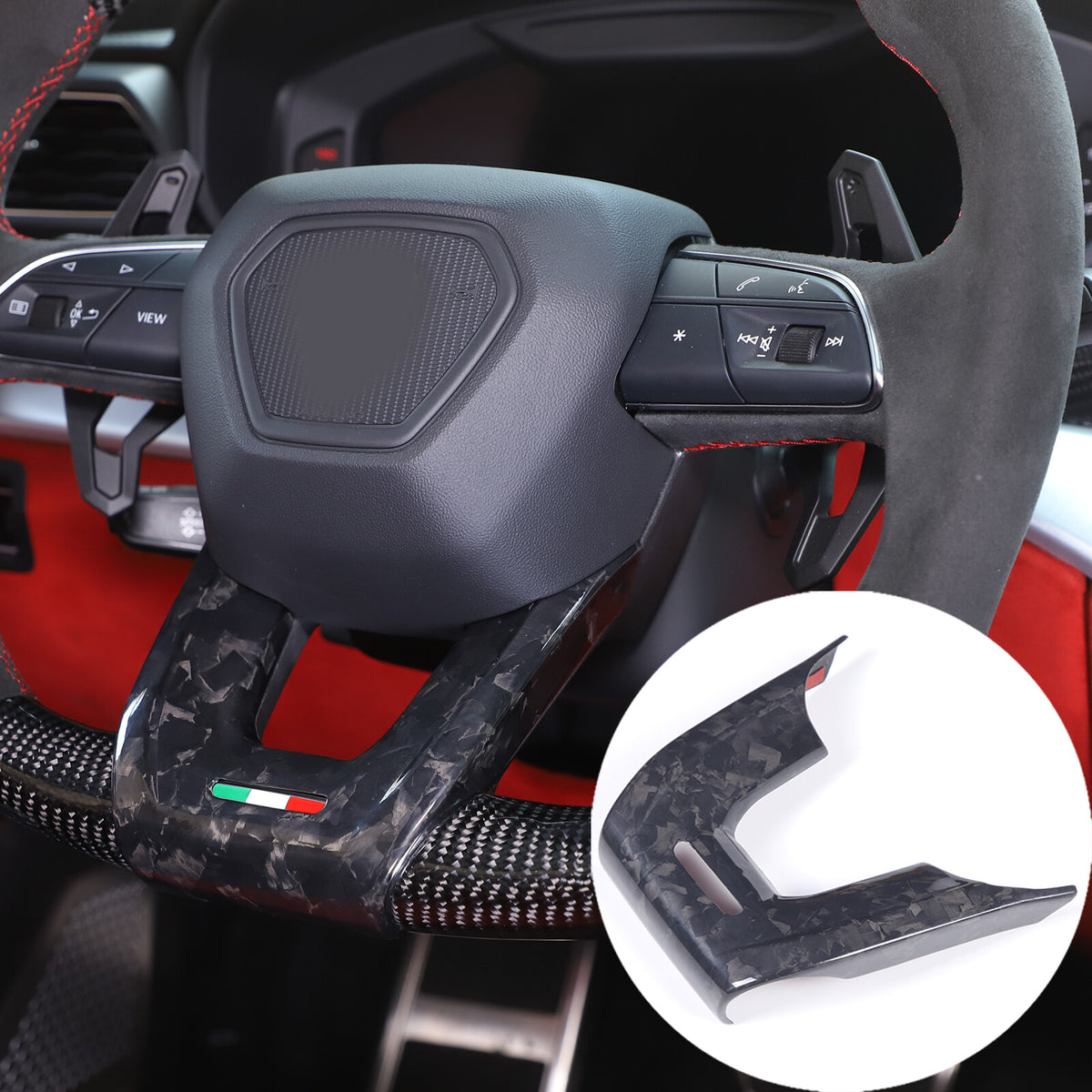 Forged Real Carbon fiber Interior Center Trim Kit Set For Lamborghini URUS 18-23 2