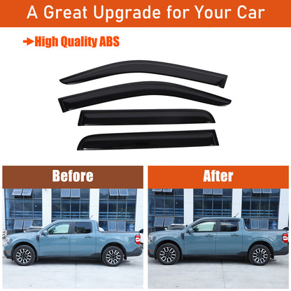 Window Rain Guards Visor Rain Guard Wind Deflectors For Ford Maverick 2022-2024 17