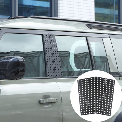 Black Aluminum Window Center Pillar Trim Panel For Land Rover Defender 2020-23 2