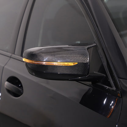 Real Carbon Fiber Rearview Mirror Cover Caps For 19-21 BMW 3 G15 G20 G21 G22 G30 8