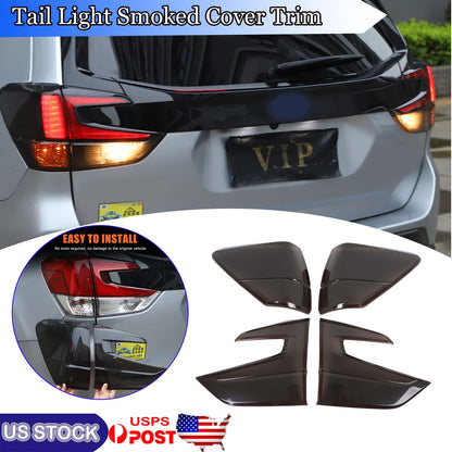 Gray ABS Smoked Tail Light Smoked Trim For Subaru Forester SL 2019-24 US 1
