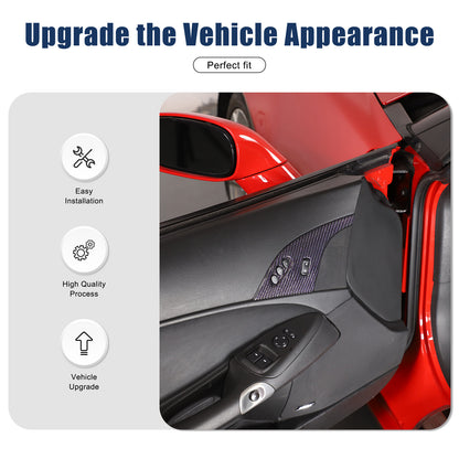 Real Carbon Fiber Children Lock Button Frame Trim For Corvette C6 2005-2013 8
