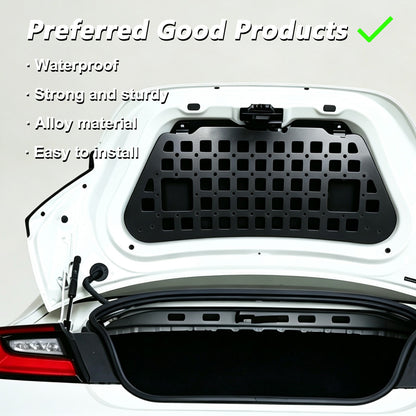Aluminum Trunk Lid Hanging Bag Rack Molle Panel For Toyota Subaru BRZ 2022+ 8