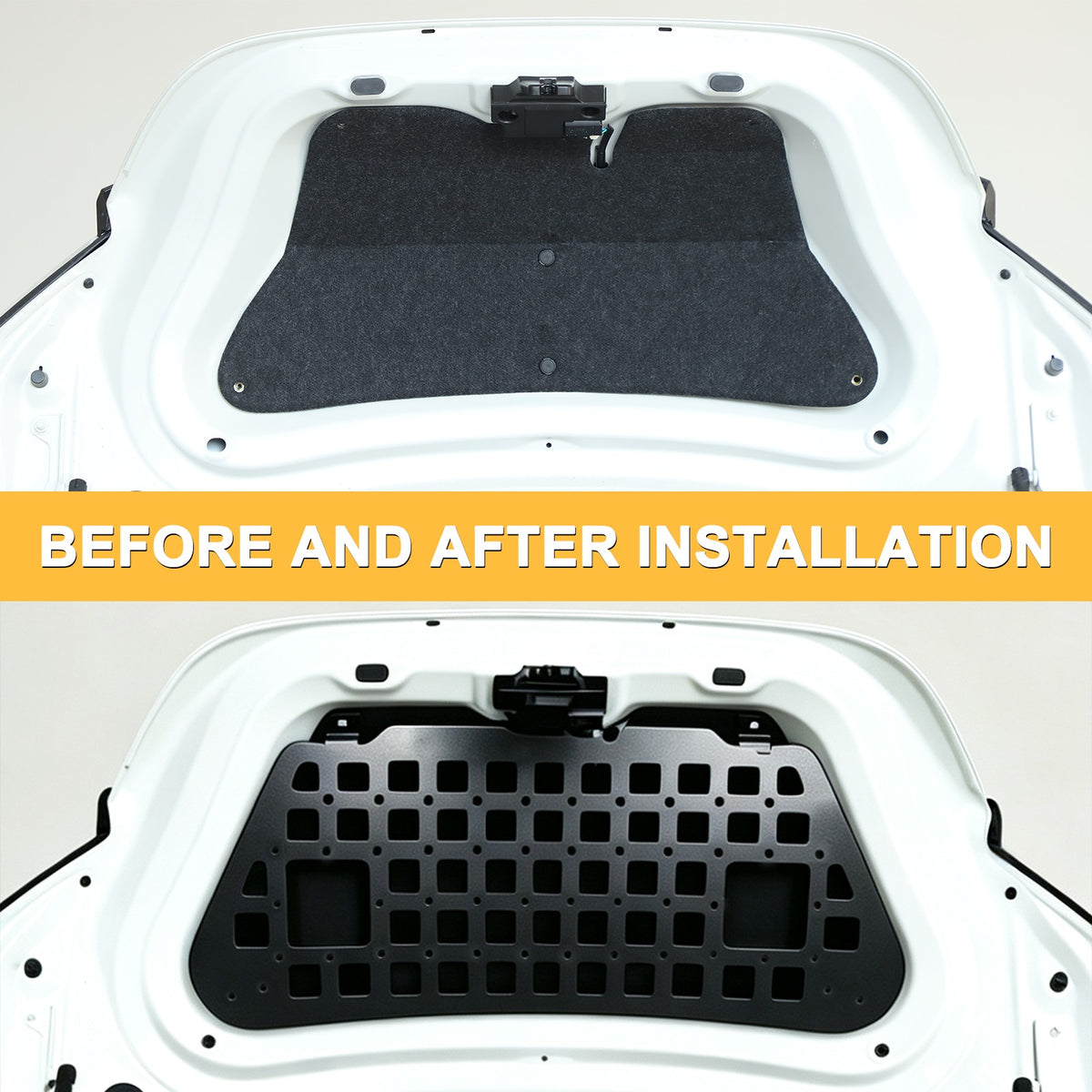 Aluminum Trunk Lid Hanging Bag Rack Molle Panel For Toyota Subaru BRZ 2022+ 10