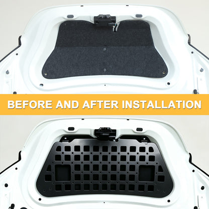 Aluminum Trunk Lid Hanging Bag Rack Molle Panel For Toyota Subaru BRZ 2022+ 10