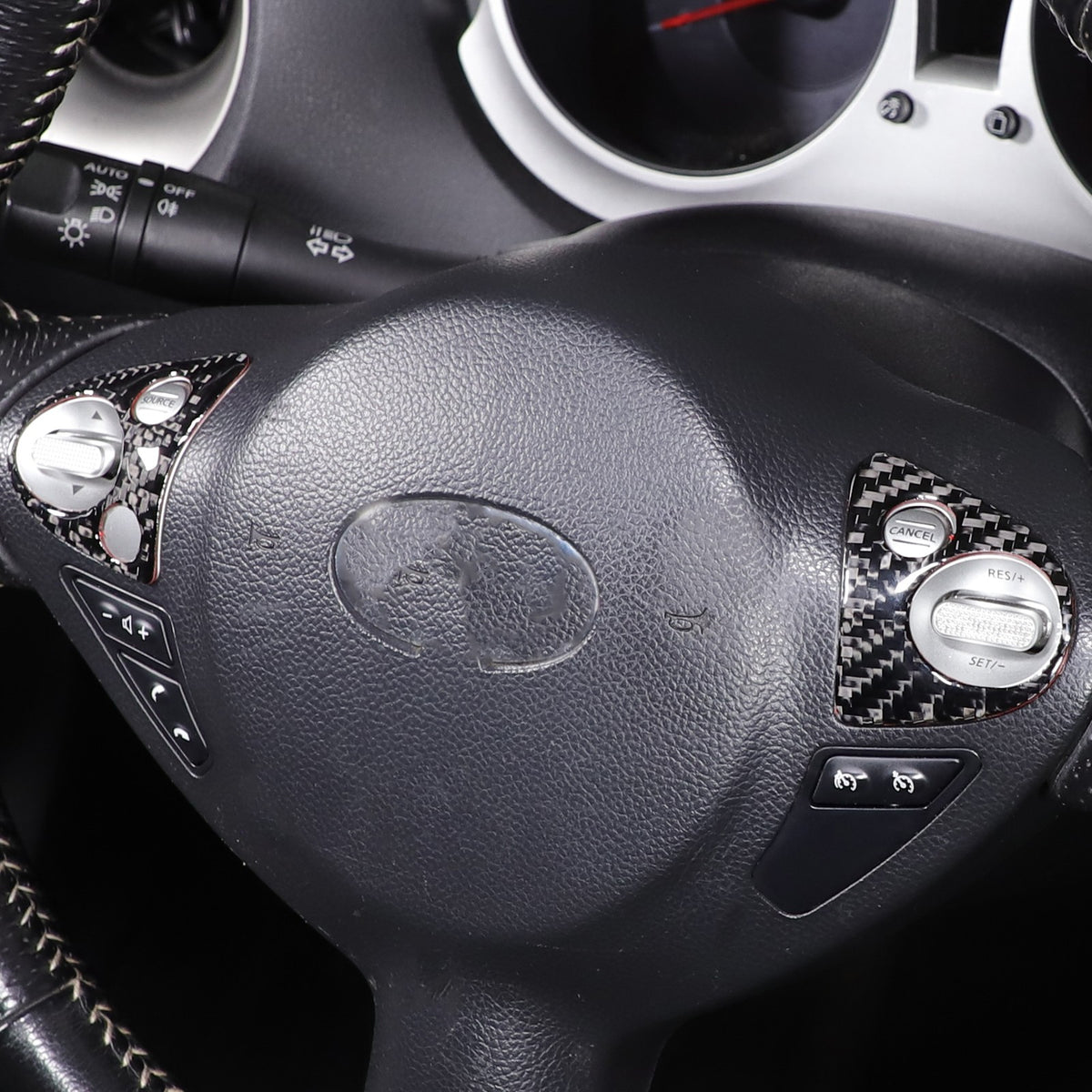 Soft Carbon Fiber Interior Center Console trim Sticker For Nissan Juke 2011-2019 48