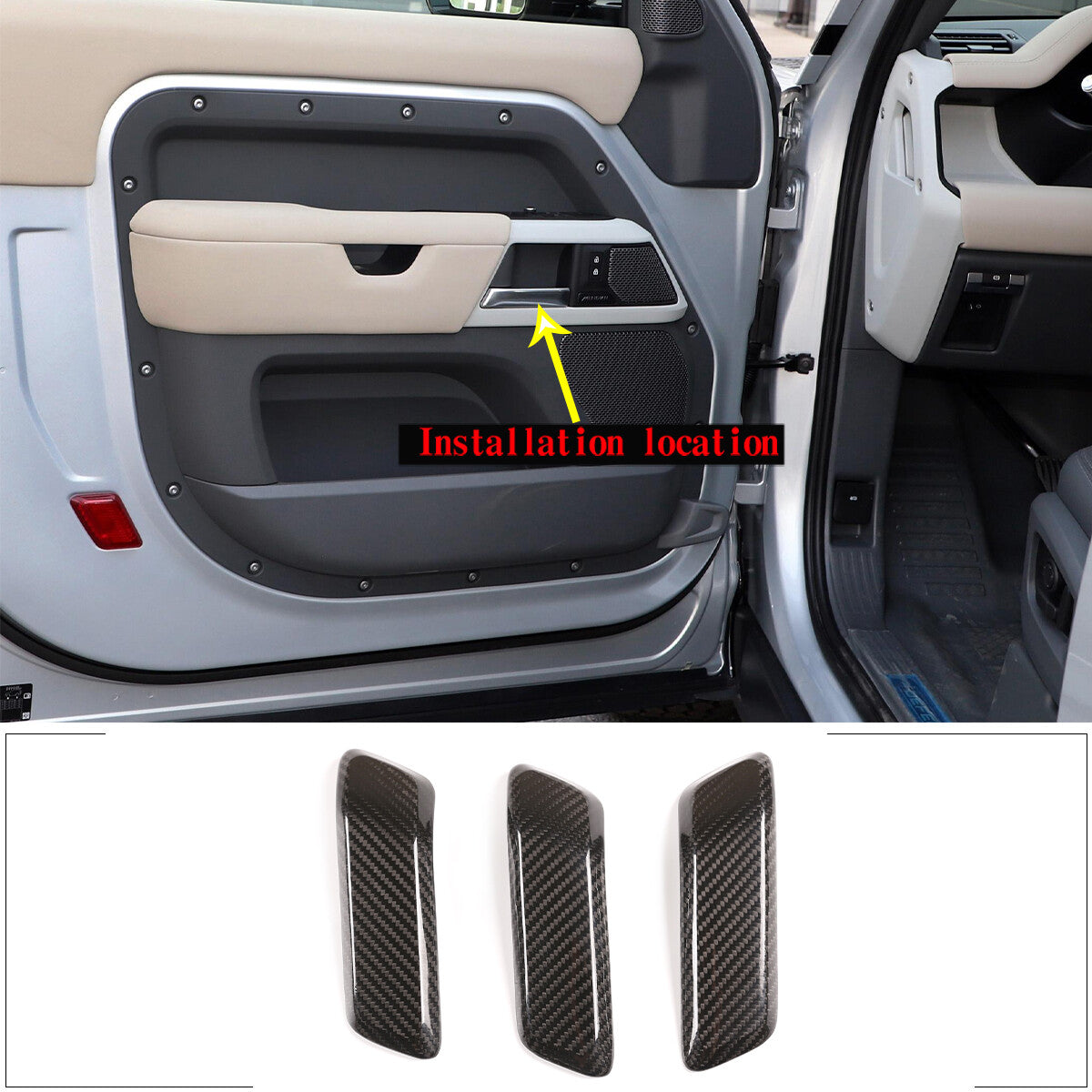 Real Dry Carbon Fiber Full Interior Trim Set For LR Defender 90 110 L663 20-23 14