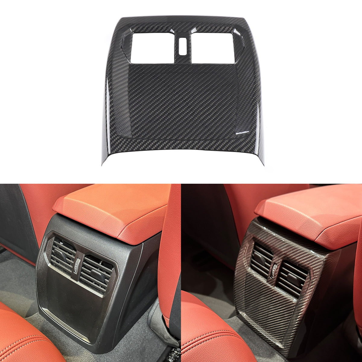 Real Carbon Fiber Rear Air Vent Trim For BMW 4 Series 430i G22 G26 2020-24 18