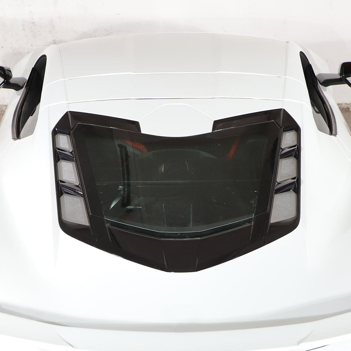 Stainless Steel Perforated Rear Hood Vent Inserts for 2020-26 C8 Corvette Coupe 8