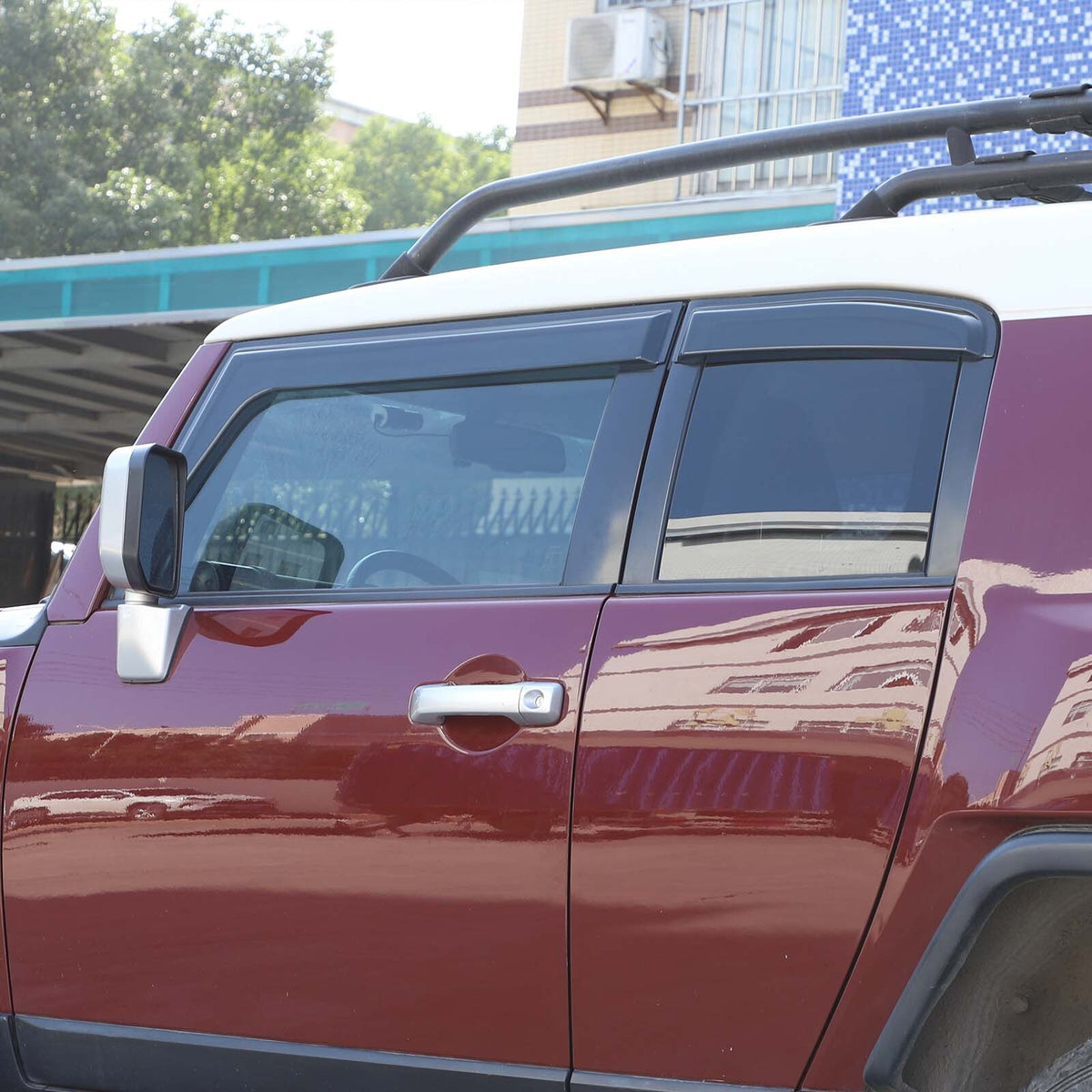 4PCS Weather Shields window visor Sun Visors For Toyot-a FJ CRUISER 2007-2021 3