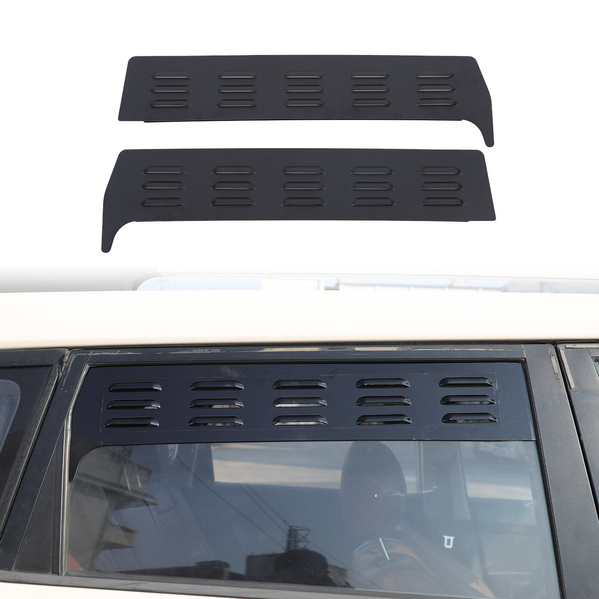 Black Rear Door Window Louver Air Vent Panel Trim Cover For Kia Soul 2009-2013 22