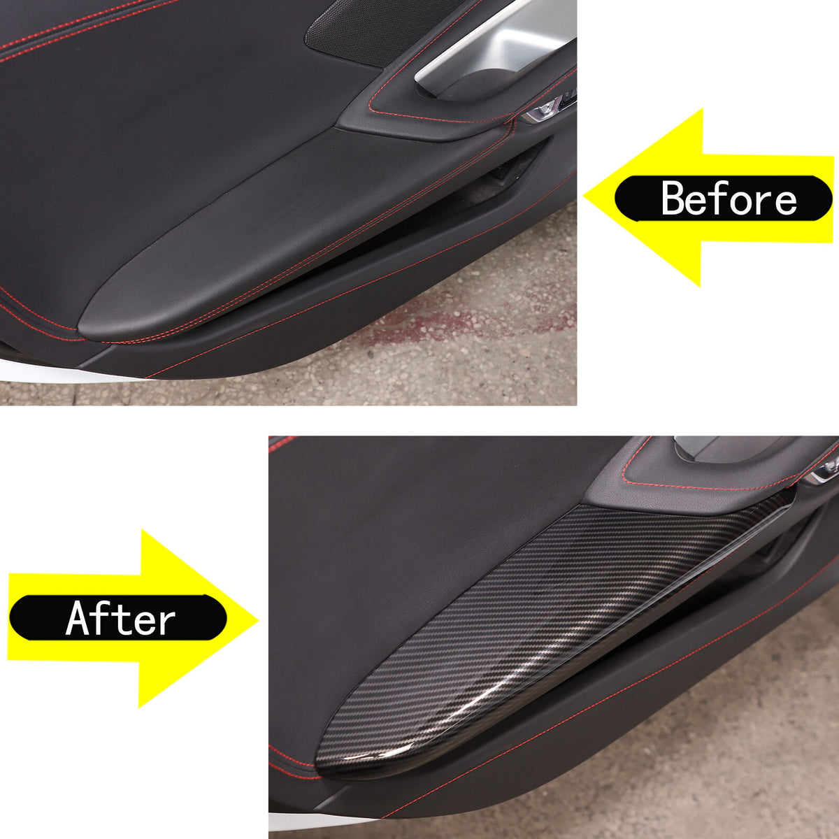 Carbon Fiber ABS Interior Full Decor Cover Trim Kit For Corvette C8 2020-2025 - Styles 26-30 22