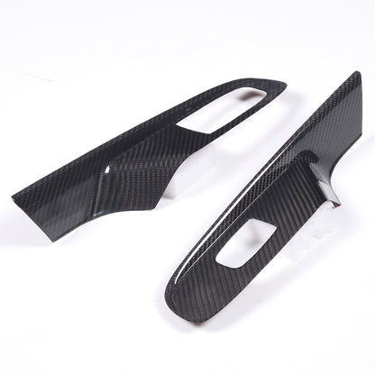 Real Carbon Fiber Window Lift Switch Panel Cover Trim For Corvette C8 Coupe 20+ 18