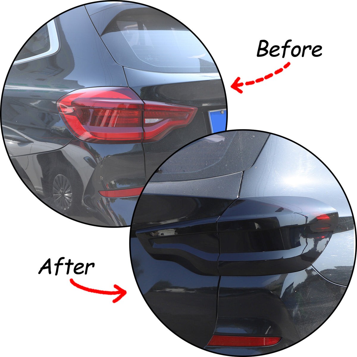 For BMW X3 G01 2018-2021 Smoke Black ABS Rear Tail Light Lamp Guards Cover Trim 5