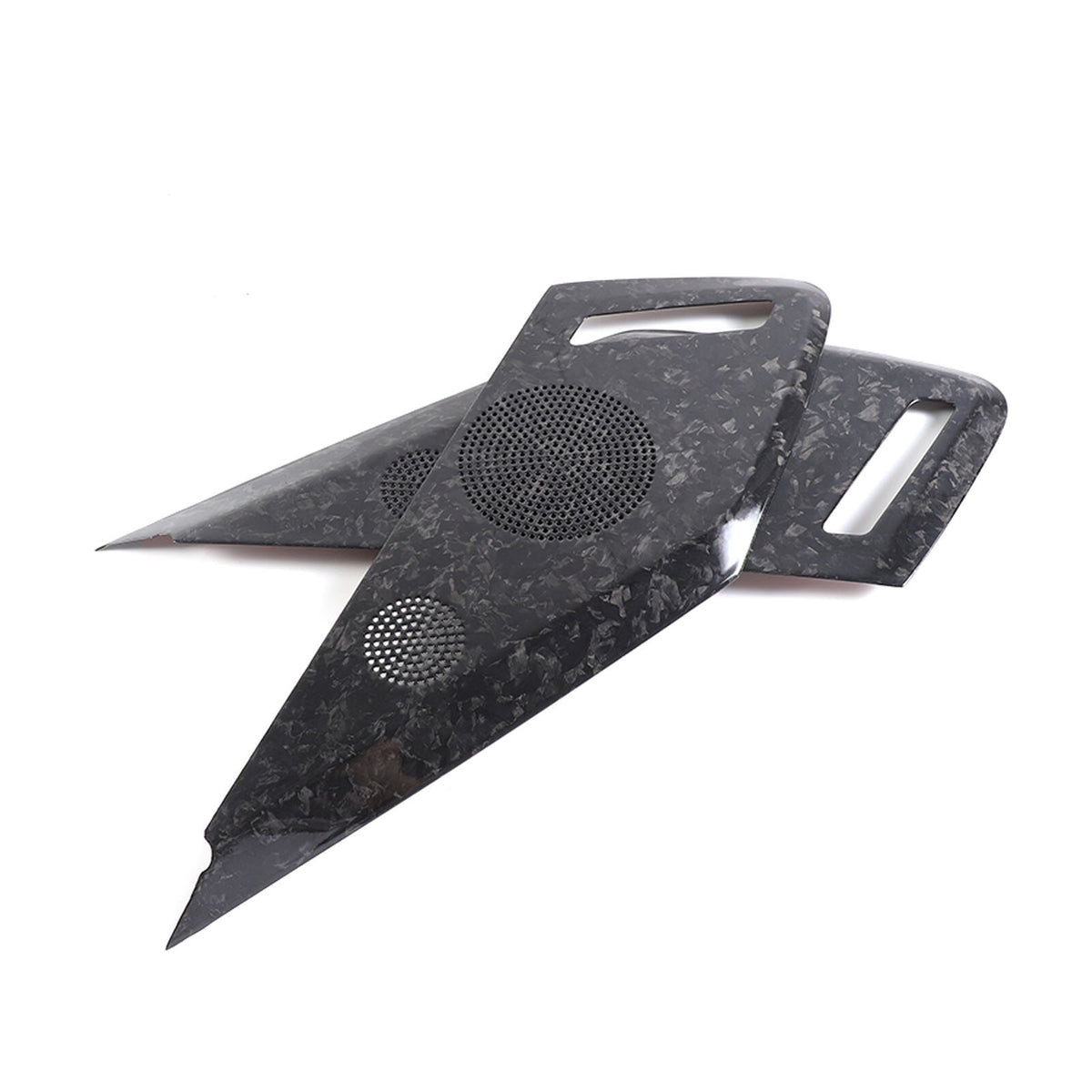 Forged Real Carbon Fiber Door Sound Speaker Cover Trim For 2020-26 C8 Corvette 13