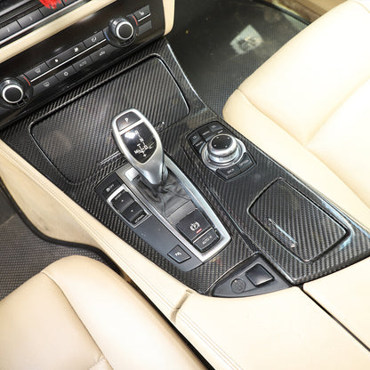 Dry Carbon Fiber For BMW 5 Series F10 2011-2016 Console Gear Box Panel Cover 7