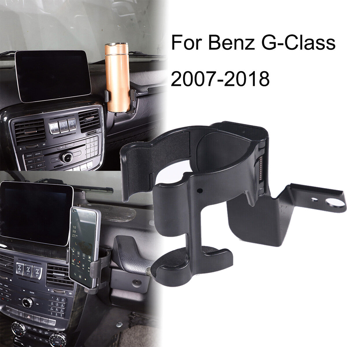 Center Console Cup Holder & Phone Mount Stander For Mercedes G-Class 2007-18 US 2