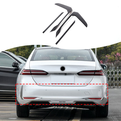 ABS Carbon Rear Bumper Taillight Fog Lamp Trim For BMW 5 Series G60 i5 24+ US 2