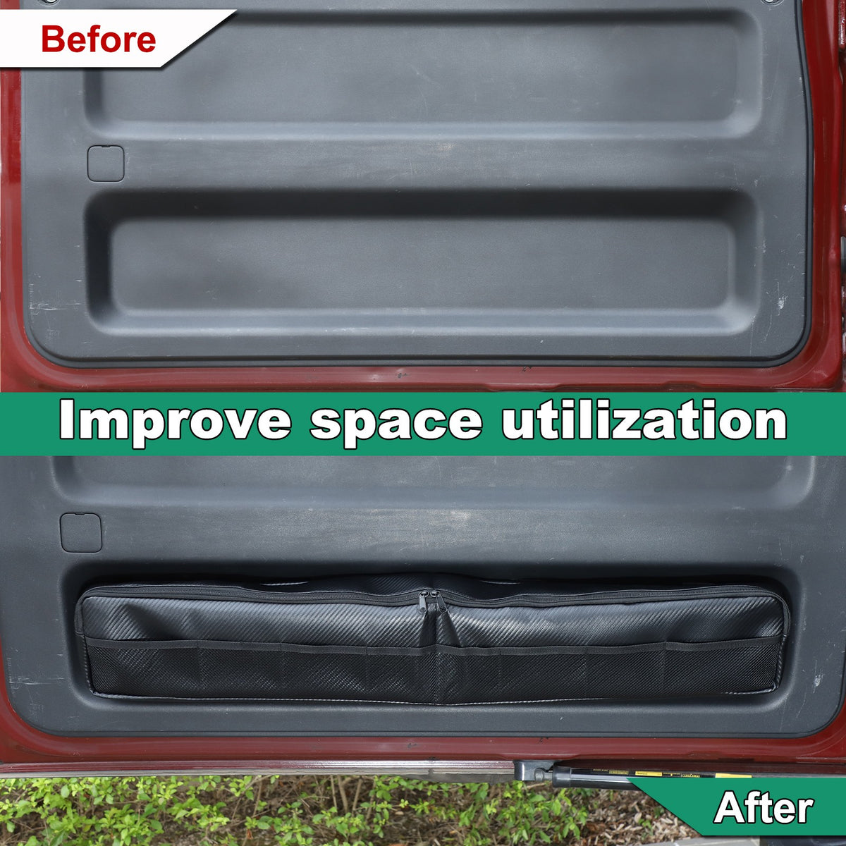 Carbon Fiber ABS Tailgate Trunk Storage Bag Tray For Toyota FJ Cruiser 07-21 US 20