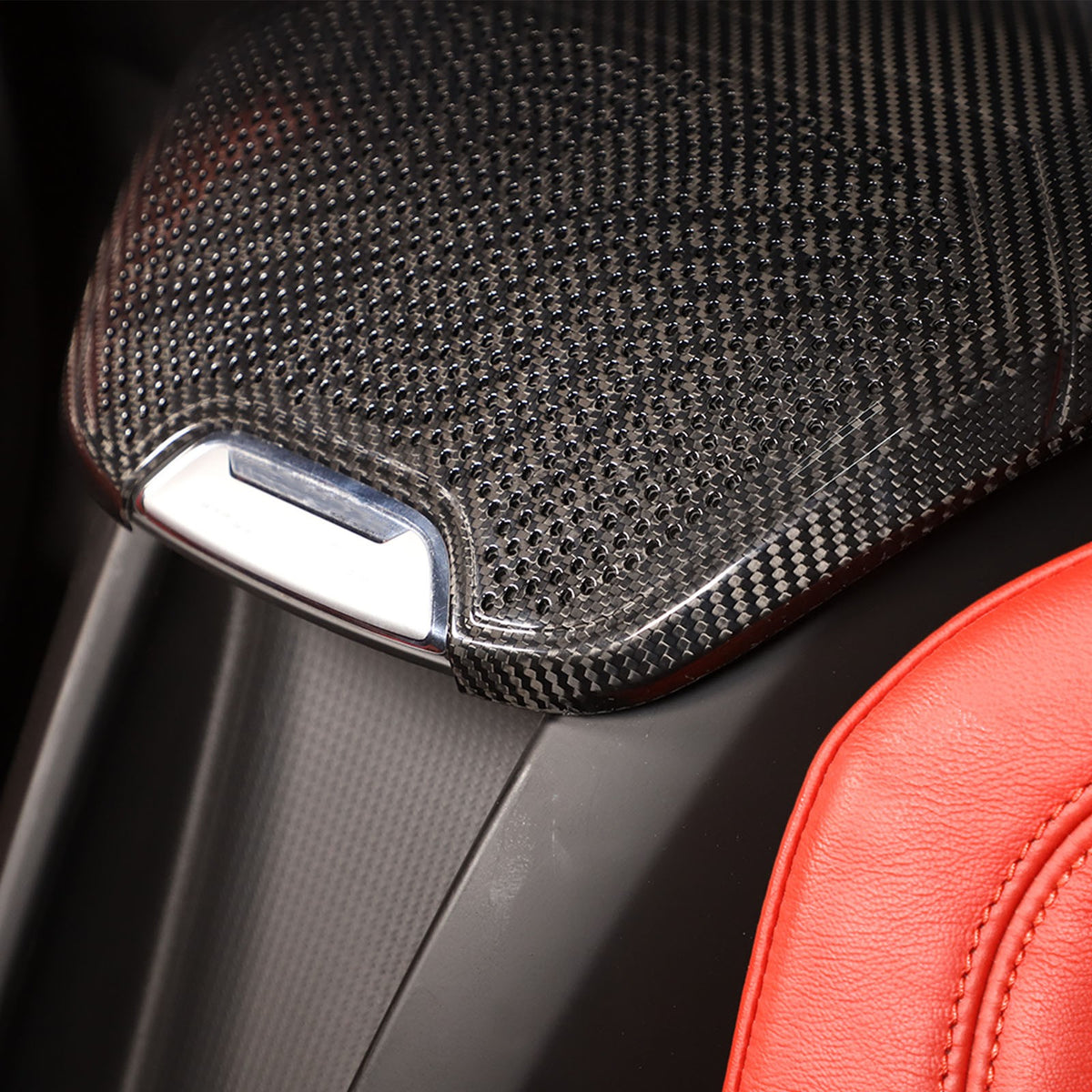 Real Carbon Fiber Rear Speaker Upper Panel Trim For Corvette C8 Coupe Z06 US 15